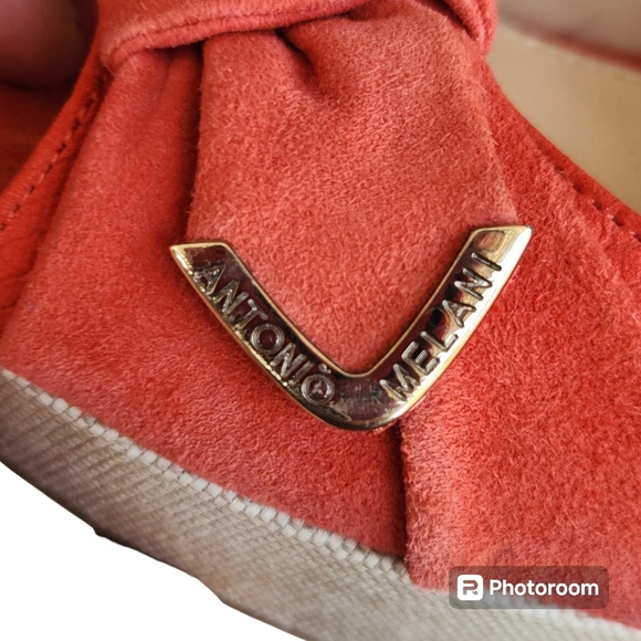 Antonio Melani Reena Red Wedge Heels Size 10 - Picture 2 of 6